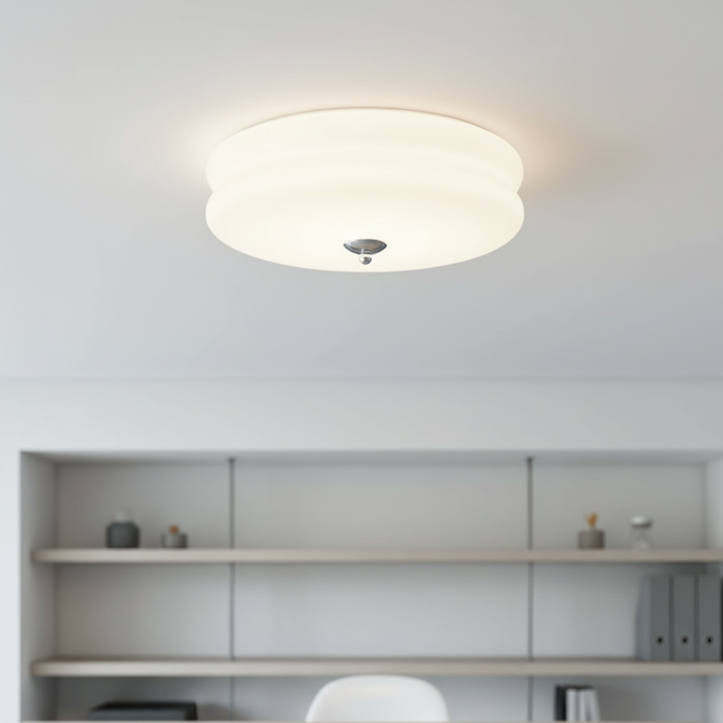 Art Deco Glass Flush Mount Ceiling Light