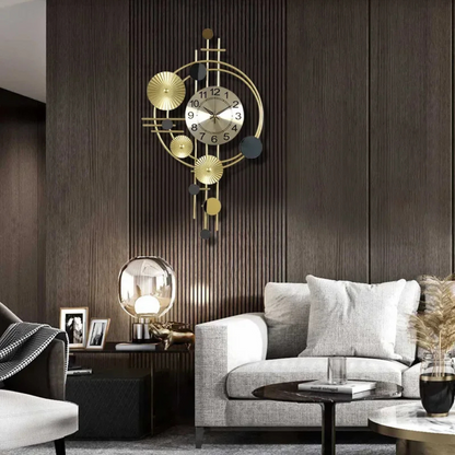 Skanto | Vornix | Large Modern Wall Clock – Elegant Metal Design for Living Room or Office