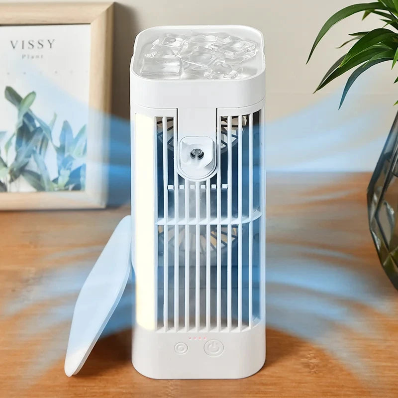 Mini Portable Air Conditioner Desk Fan with Spray Cooling | Kalsten