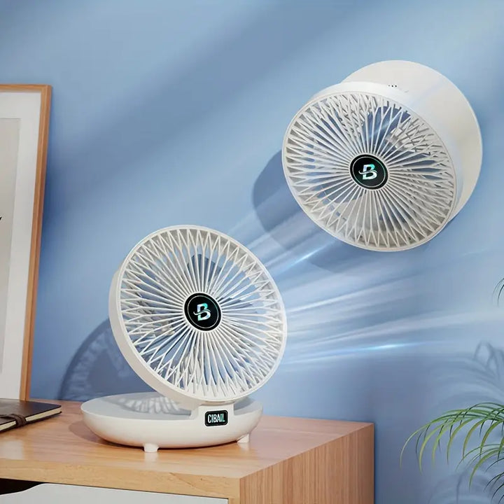 Portable Wall Fan | Multifunctional, USB Rechargeable & Whisper Quiet for Home, Office & Outdoor Use | Kalsten