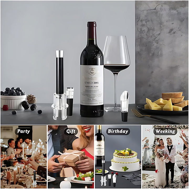 Air Pump Corkscrew Wine Opener Set
