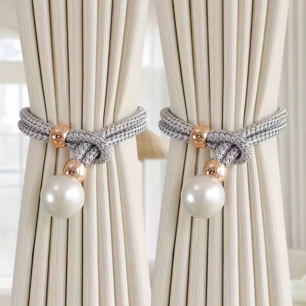 Kalsten | Lustrous Pearl Curtain Tie Back | 2 Pcs Set