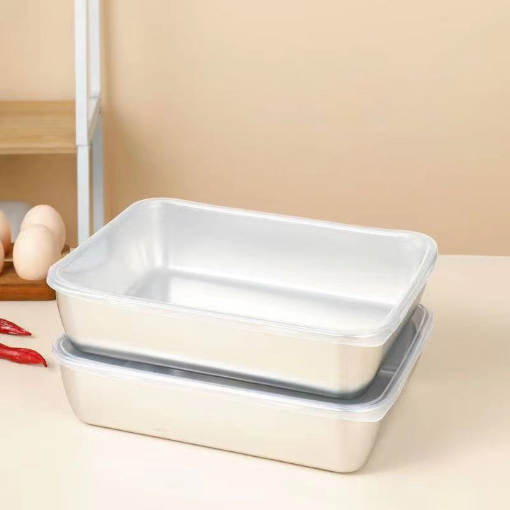 Stainless steel square plate (with lid) | Kalsten