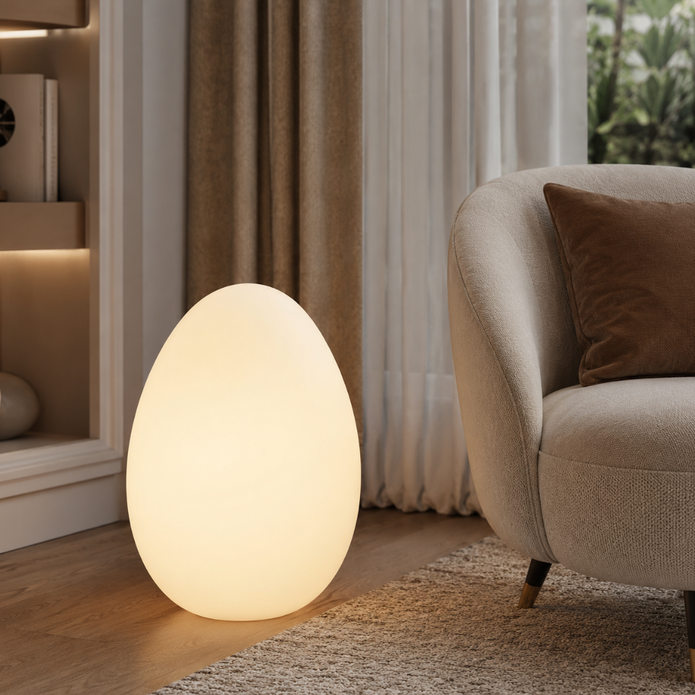 SolStone Sculptural Egg Floor Lamp