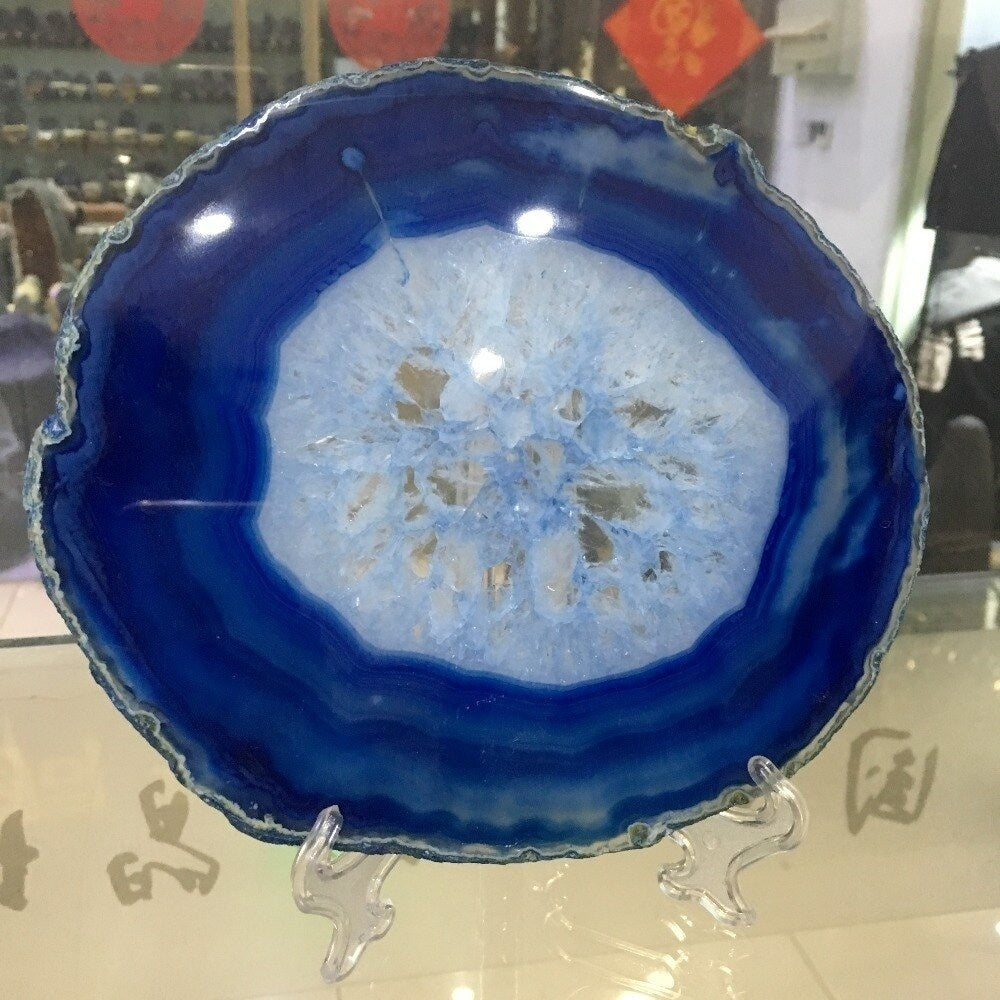 Kalsten | Blue Agate Crystal Disc