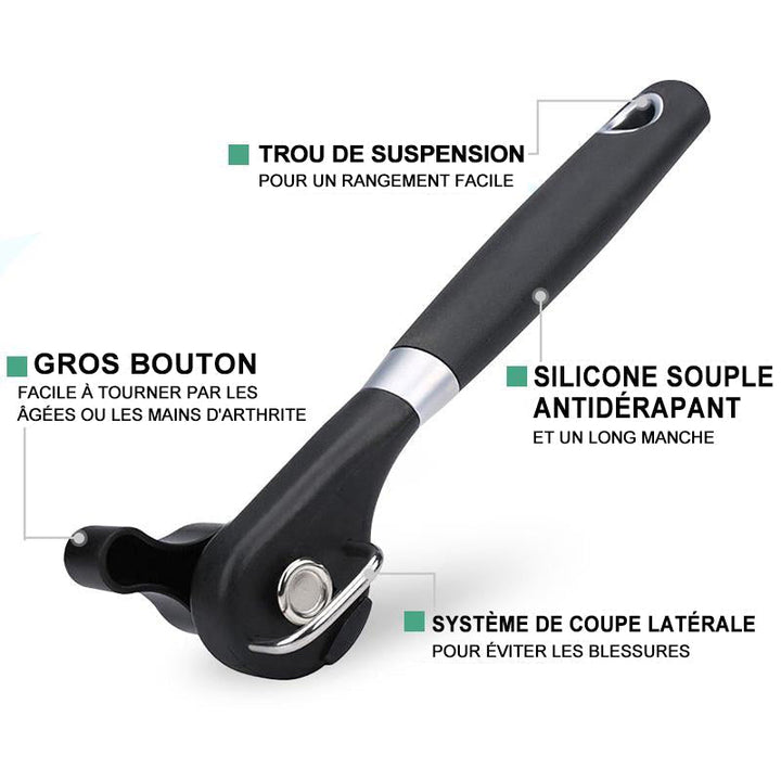 Safe-Cut Stainless Steel Can Opener | Kalsten
