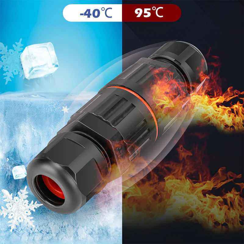 Weatherproof electric cable connector for outdoor use | Kalsten