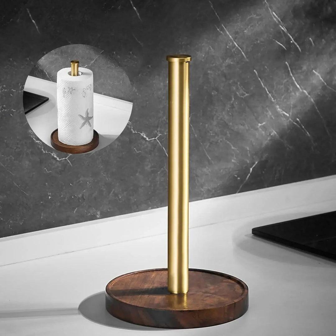 Kalsten | Marble paper towel holder – gold details for exceptional style