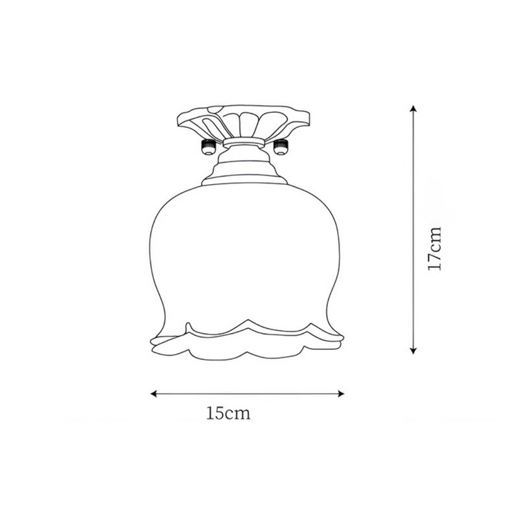 Kalsten | Vintage Ceiling Lamp In Flower Shape