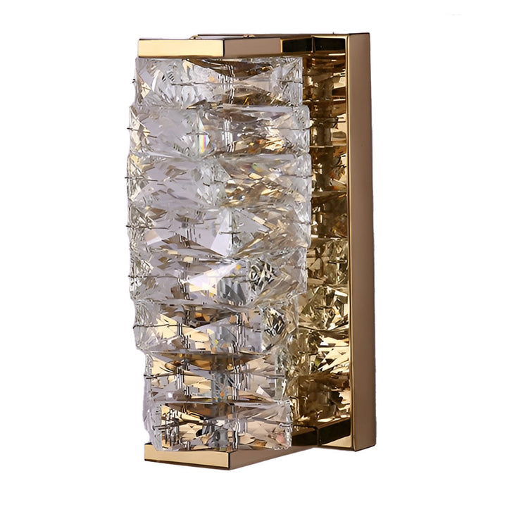 Modern Crystal Pillar LED Wall Sconce – Luxury 3-Color Dimmable Wall Light (Gold/Silver) | Kalsten