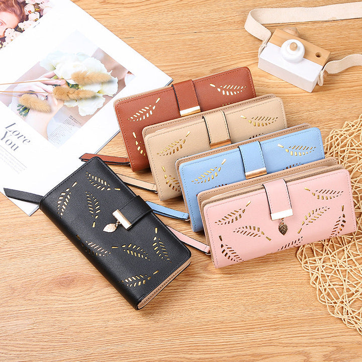 Kalsten | Long wallet for women with leaf pattern
