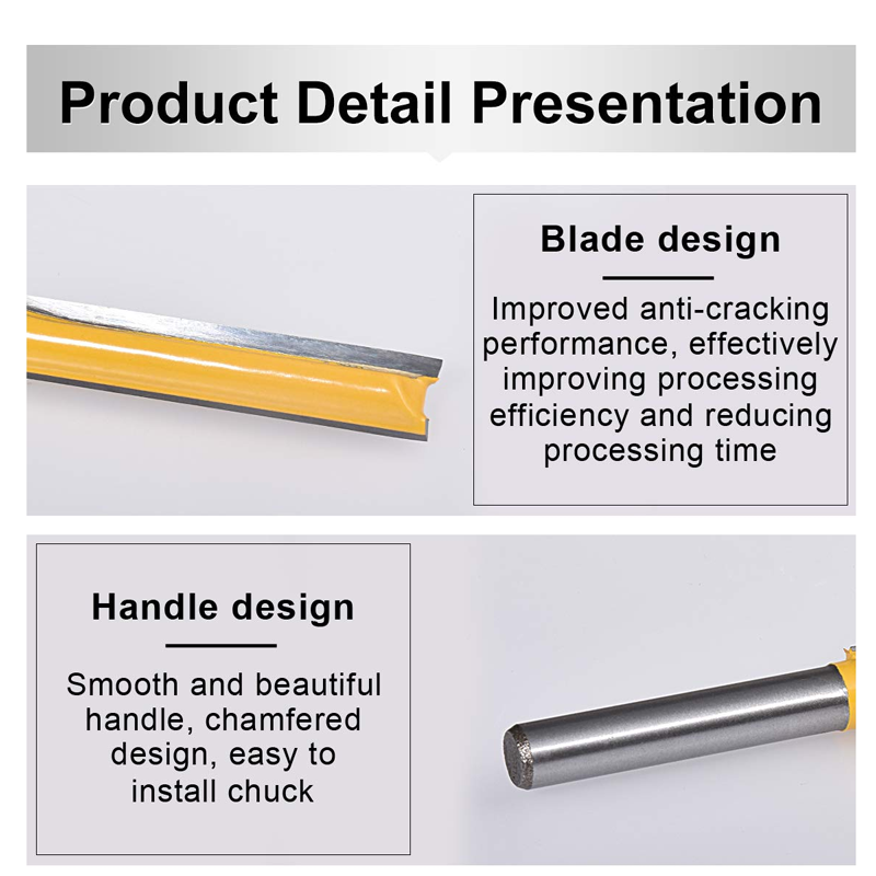 Brehn | 8MM Shank Double Flute Straight Router Bit