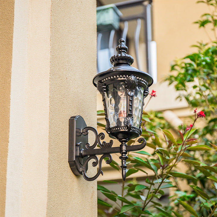 Vintage Glass Outdoor Wall Lantern Kalsten