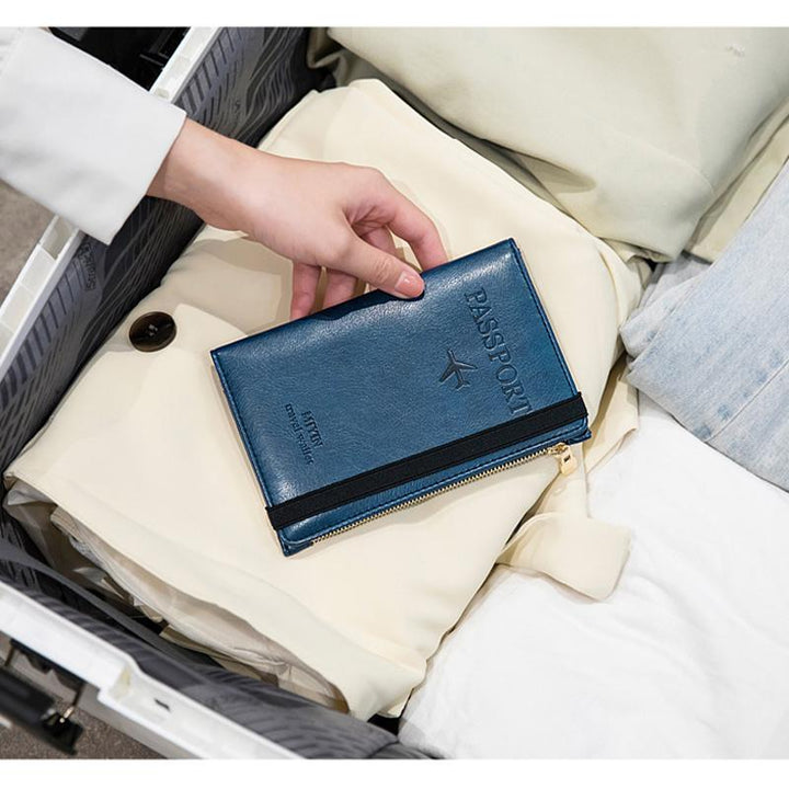 Men's Leather Passport Wallet with RFID Blocking | Kalsten