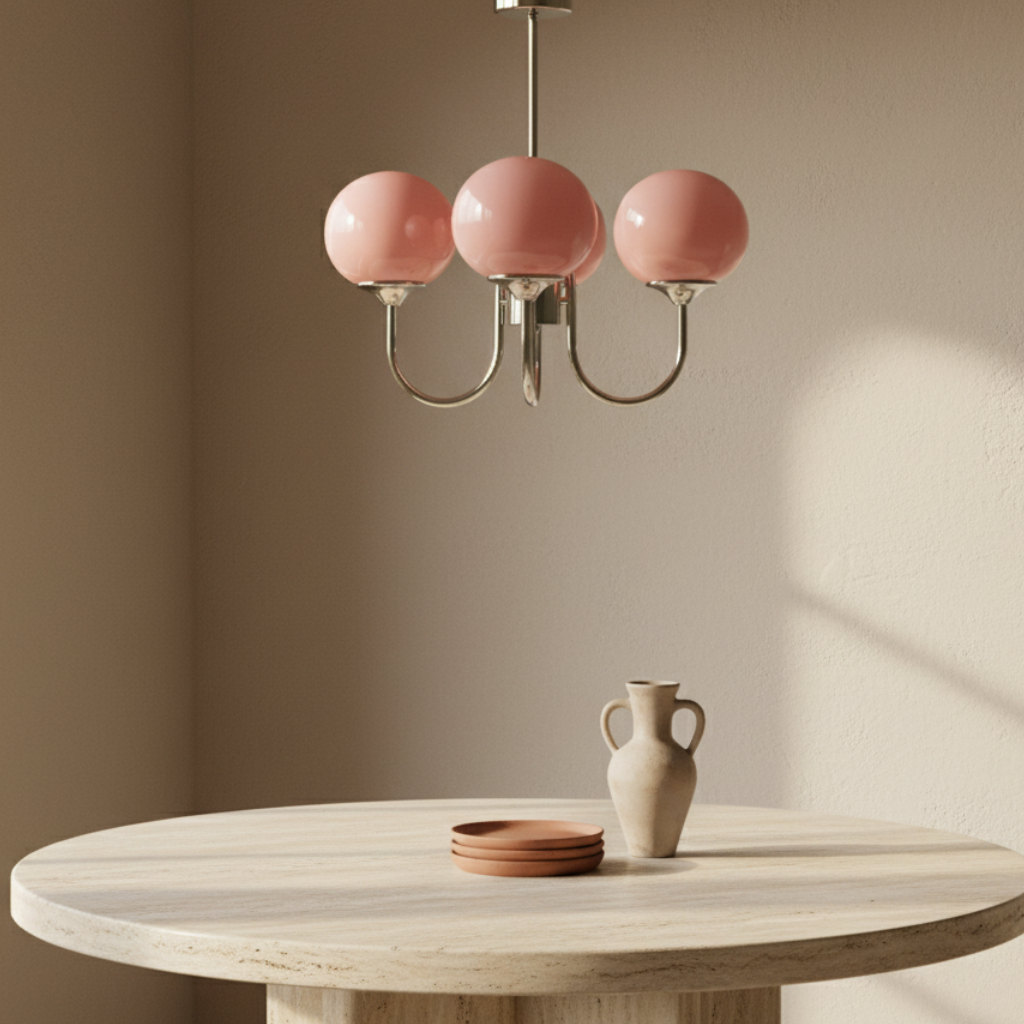 Bonbon Opal Glass Globe Chandelier