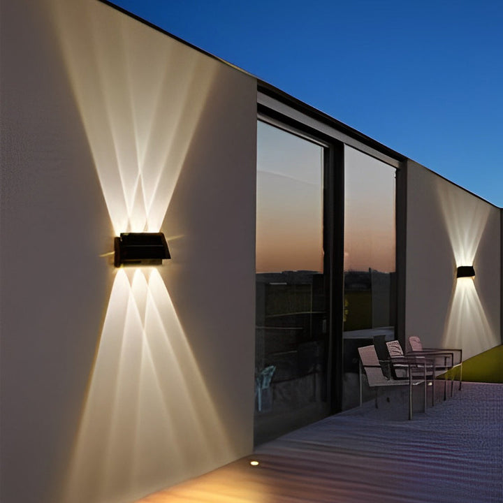 Rectangular Waterproof Up and Down Light LED Modern Solar Wall Lamp | Kalsten