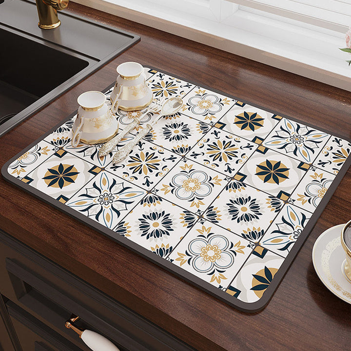 Kalsten | Retro Quick-drying Water-repelling Mat for Kitchen-Bar-Countertops
