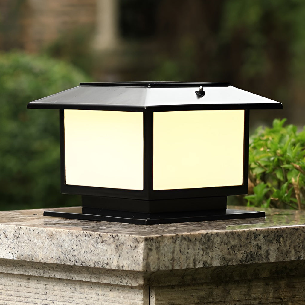 Square Three Step Dimming LED Waterproof Solar Fence Post Lights | Kalsten