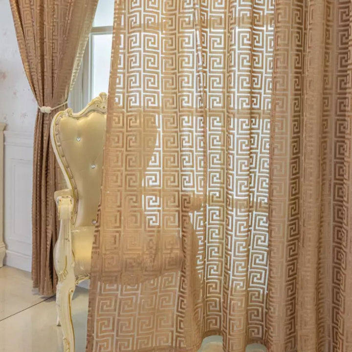 Imperial Maze Embroidered Curtains
