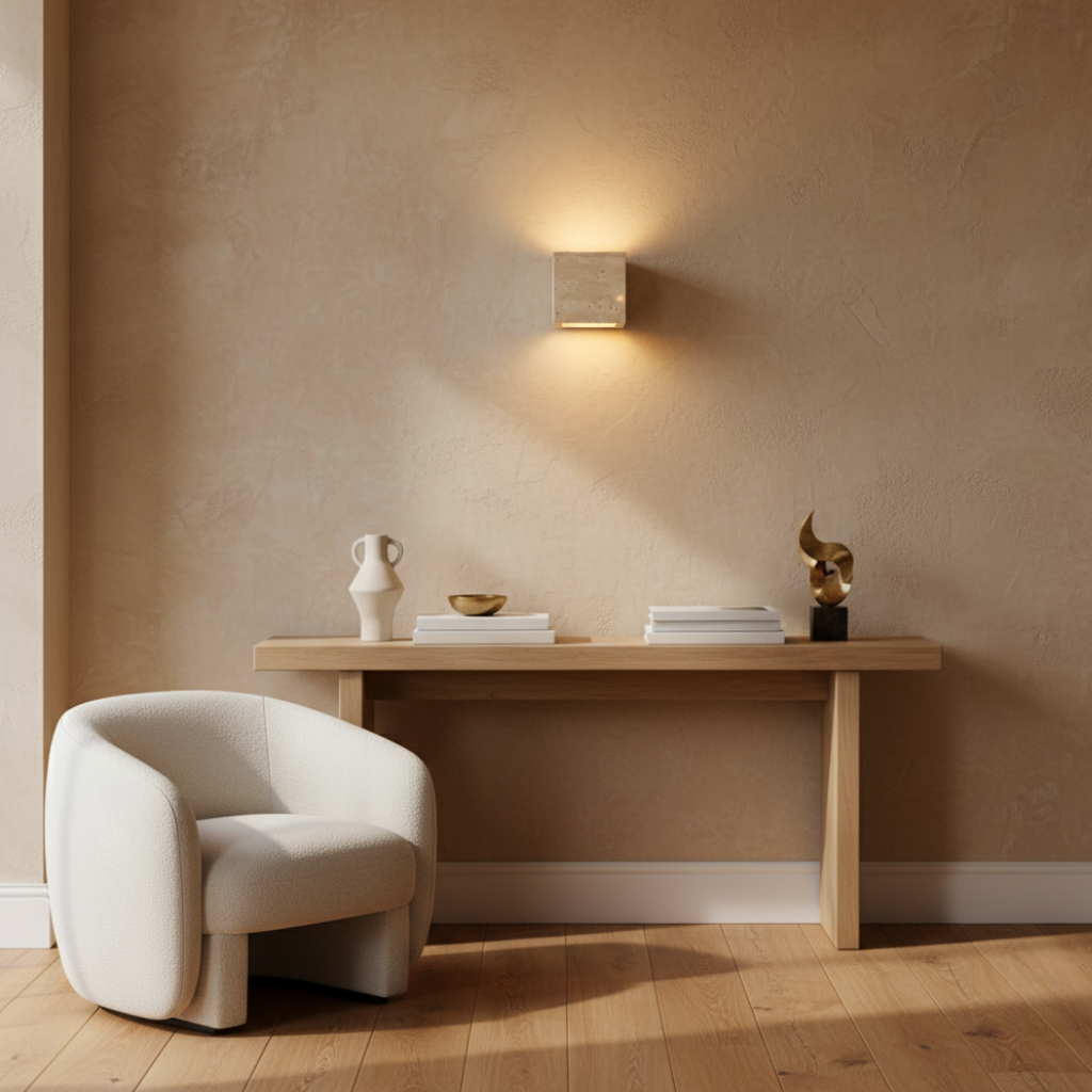 Natural Travertine Indoor/Outdoor Wall Sconce