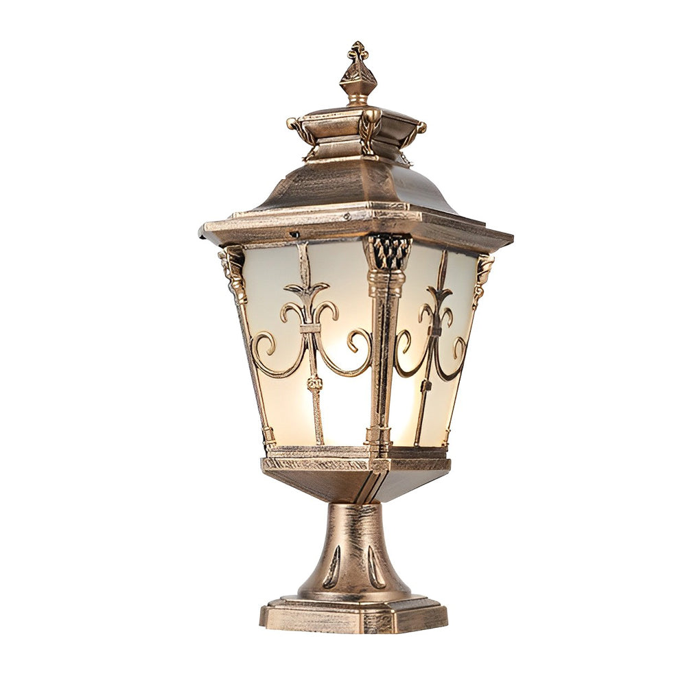 Retro Pattern Waterproof LED European Style Solar Fence Post Lights | Kalsten