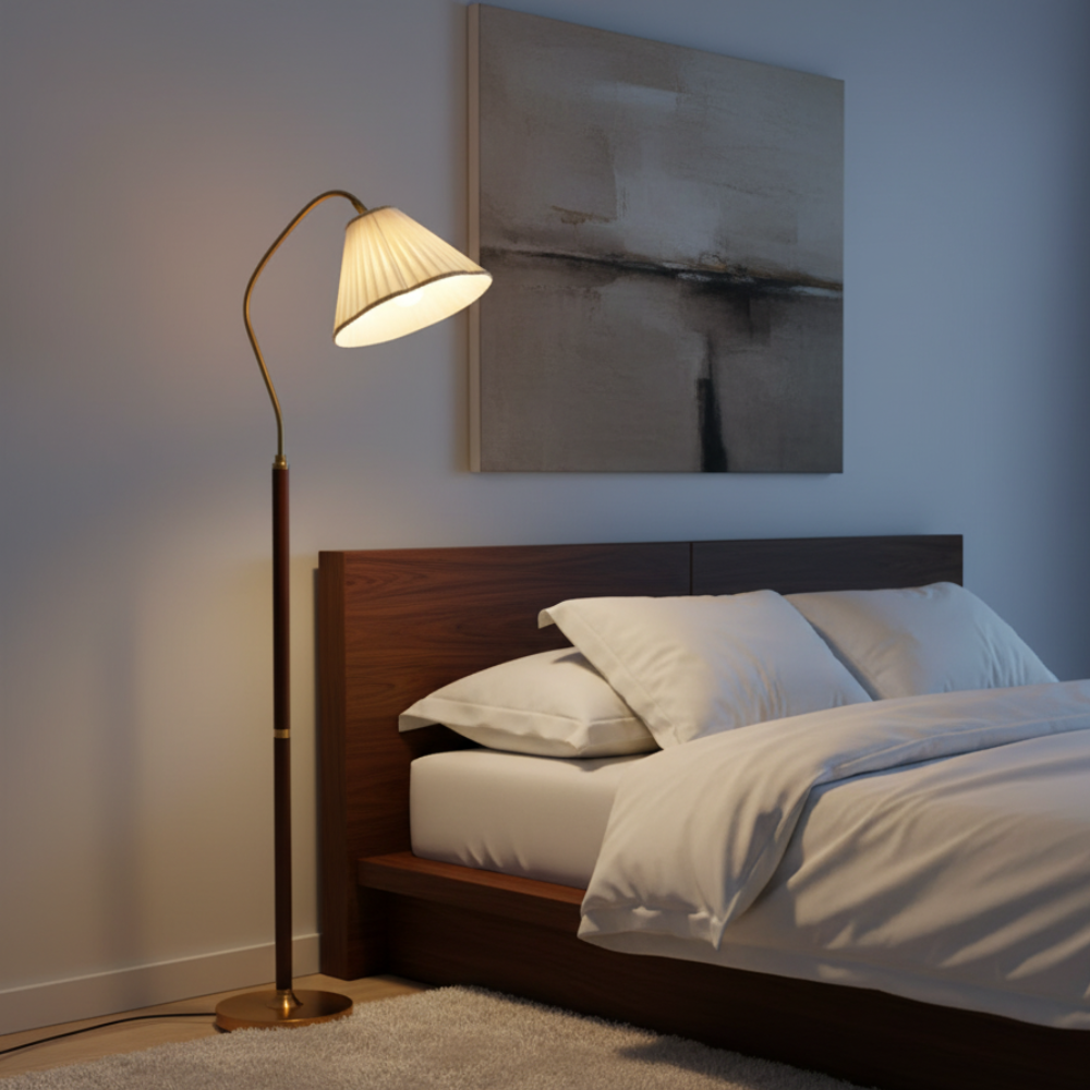 Katsura Vintage Solid Wood Floor Lamp