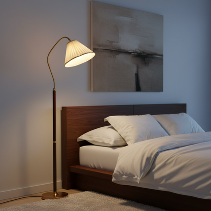 Katsura Vintage Solid Wood Floor Lamp