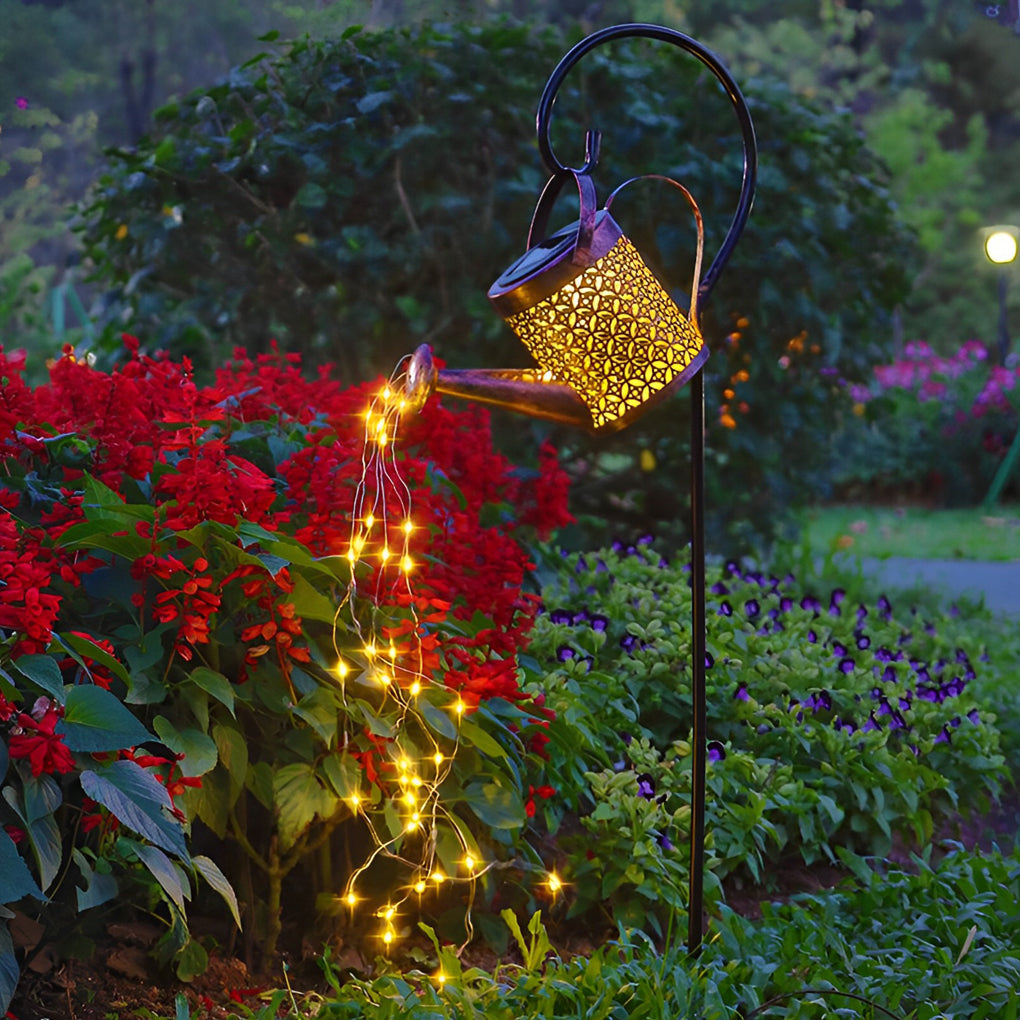 Creative Iron Kettle Shower Waterproof LED Modern Solar Garden Lights | Kalsten