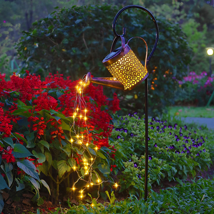Creative Iron Kettle Shower Waterproof LED Modern Solar Garden Lights | Kalsten