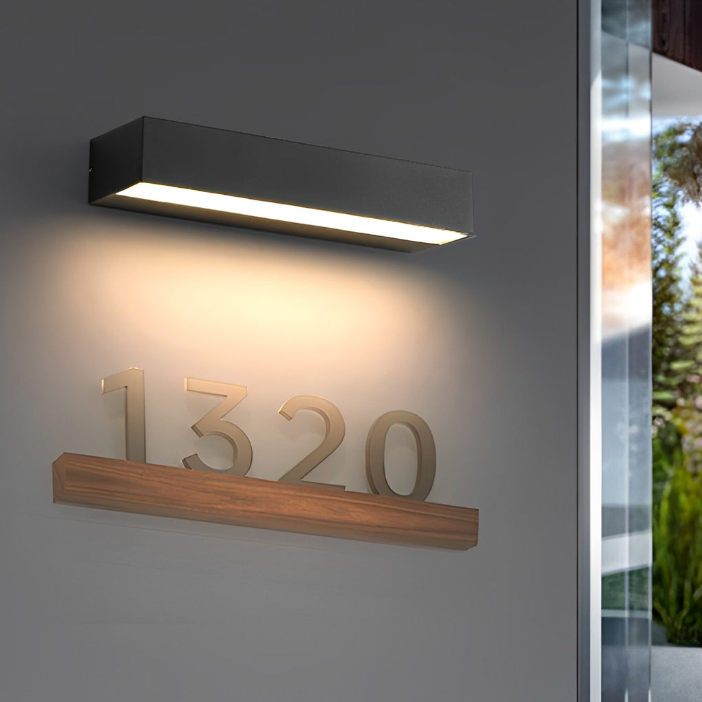 Minimalist Strip Waterproof LED Black Modern Outdoor Wall Washer Light | Kalsten