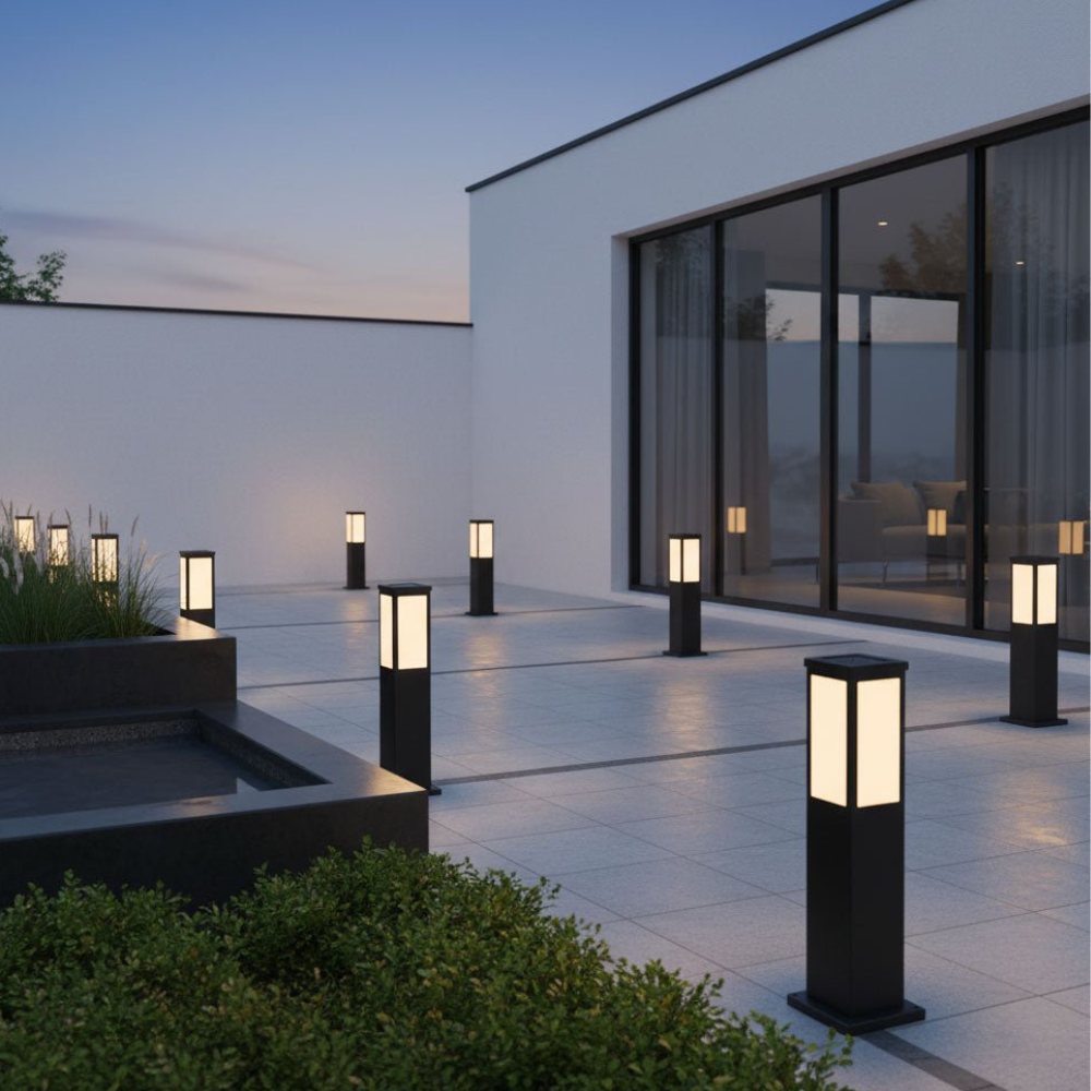 Solar Stainless-Steel Outdoor Post Light