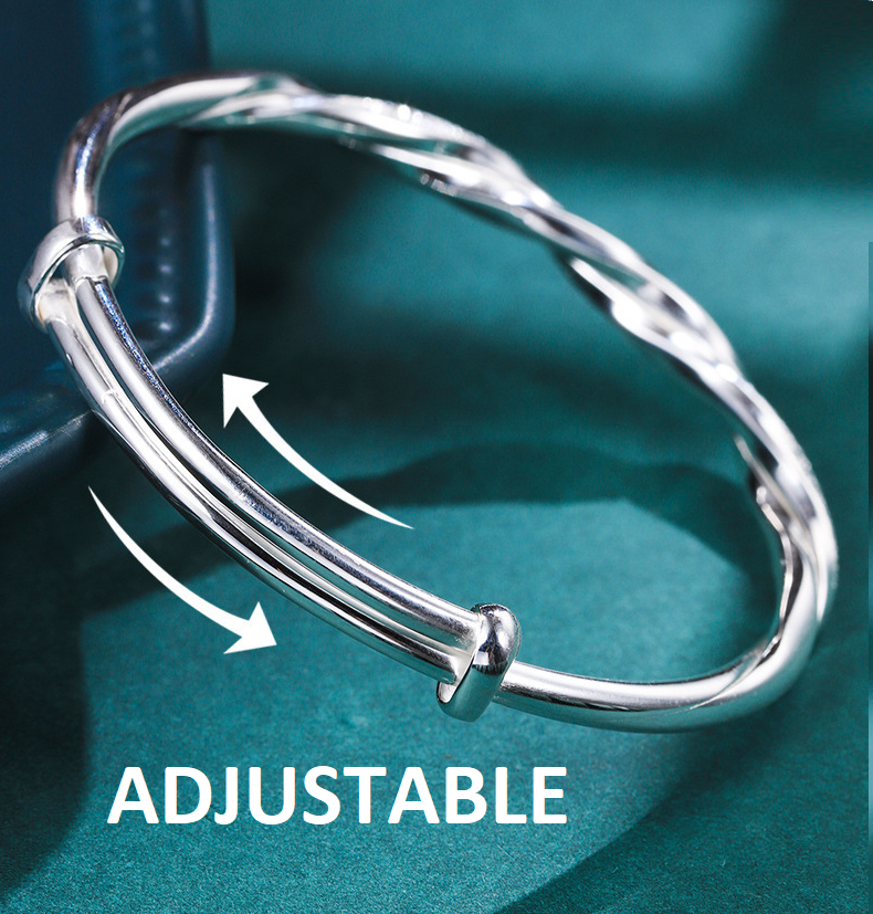Elegant Woven Silver Bracelet