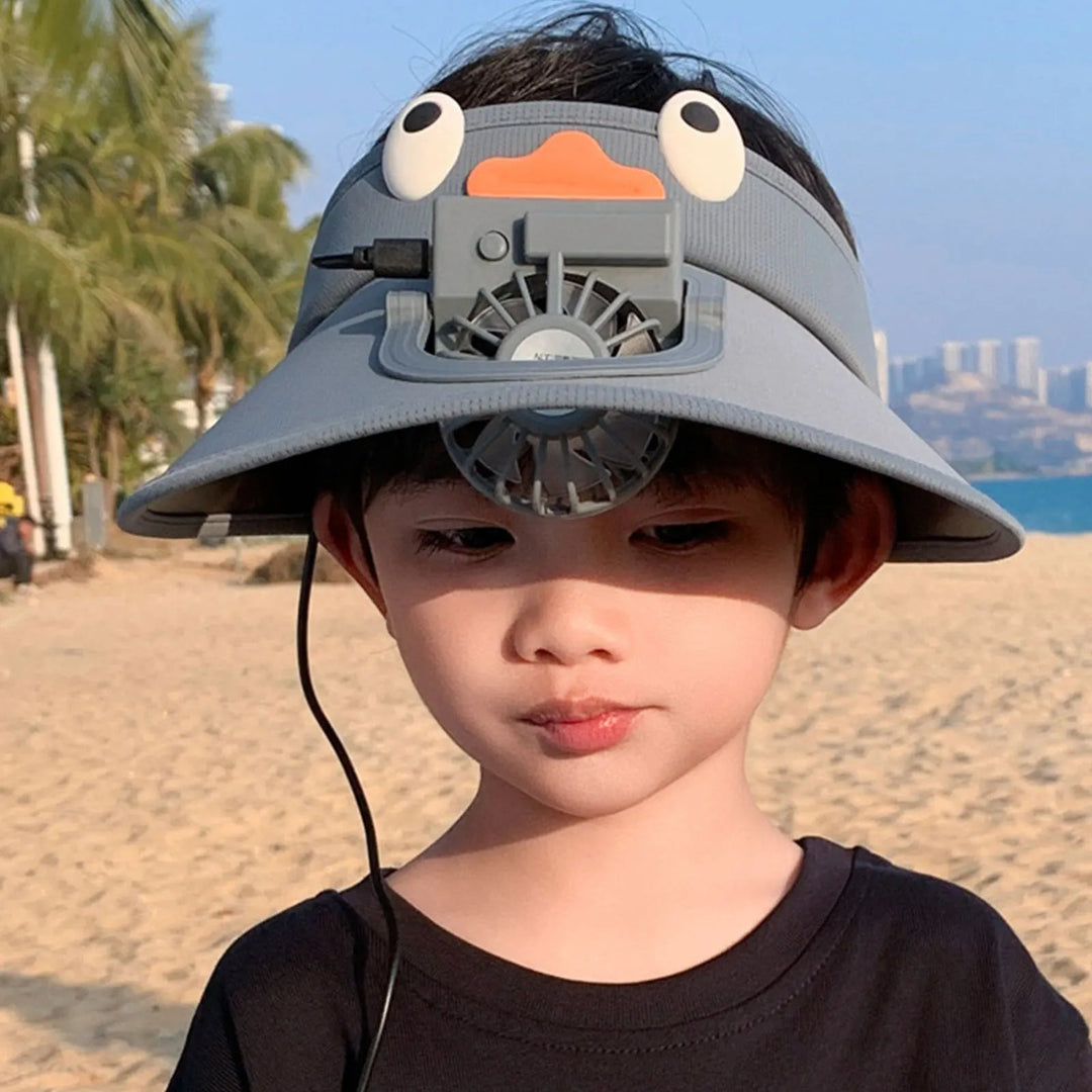 Kids Sun Visor Hat with Cooling Fan Hat | Kalsten