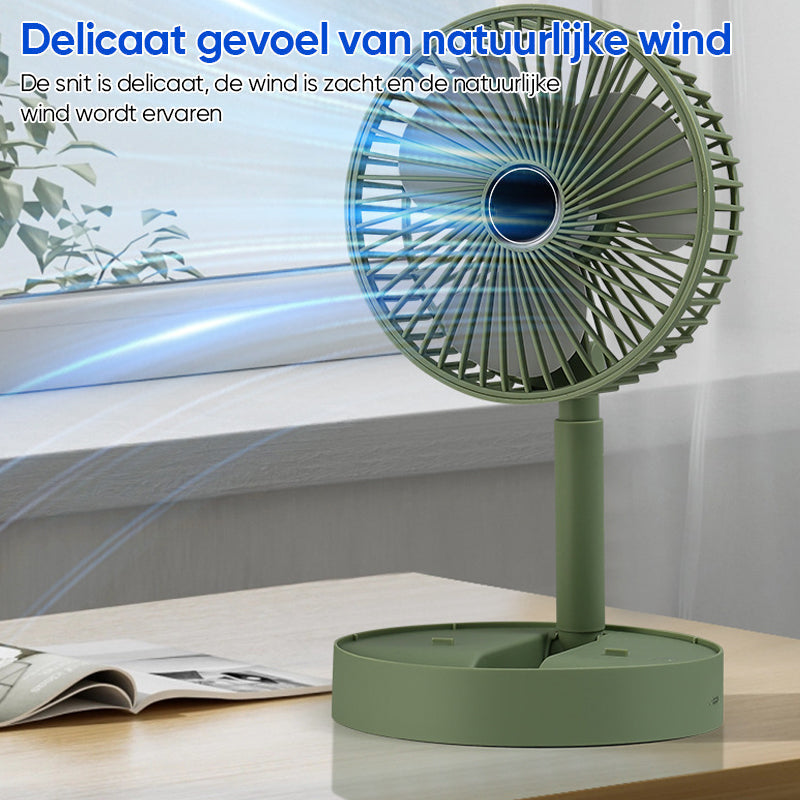 Portable rechargeable telescopic table fan with silent design and height-adjustable | Karnz