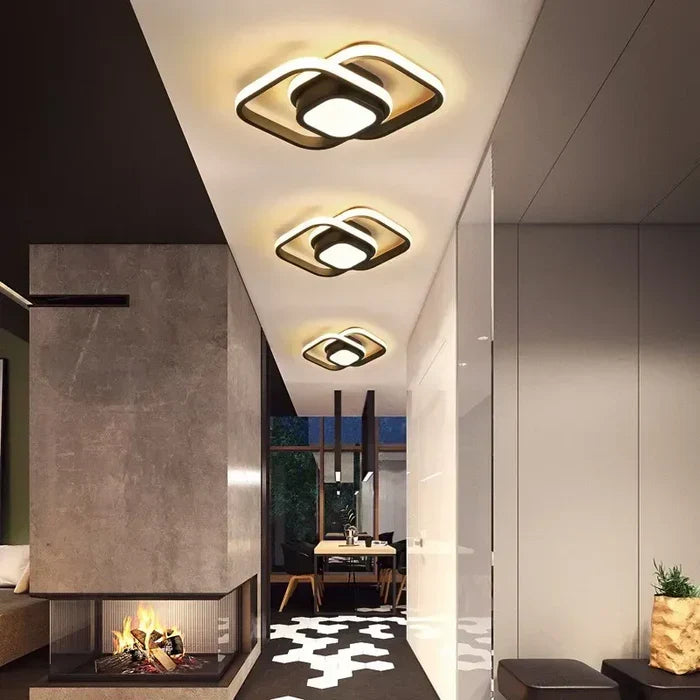Modern LED Ceiling Lamp with Double Ring Design - Twilight Rings | Kalsten