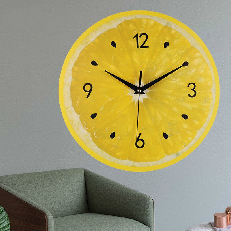 Lemon Inspired Wall Clock for a Cheerful Kitchen Kalsten