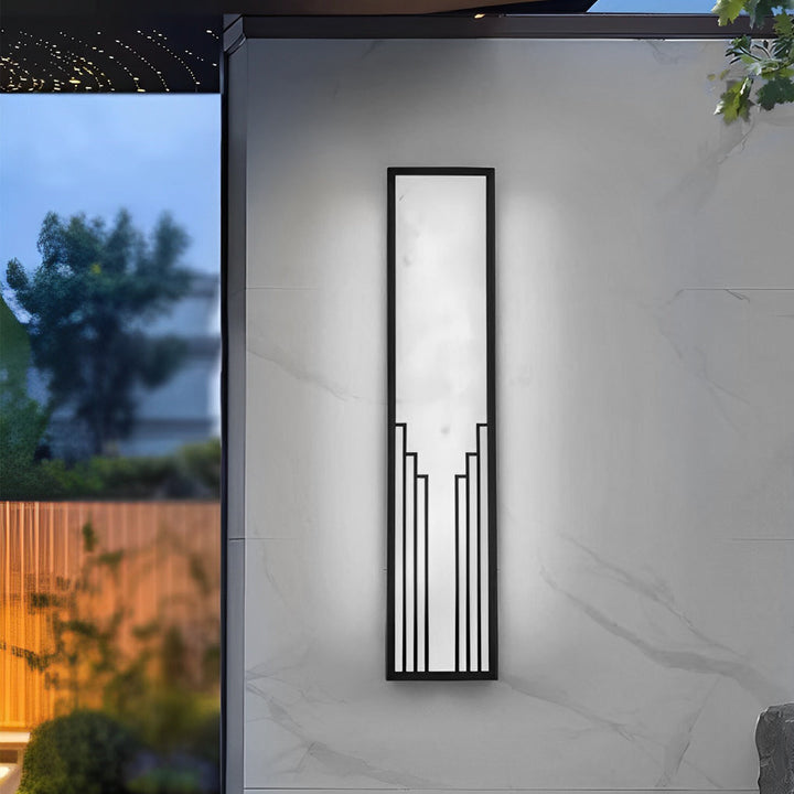 Strip Rectangular Resin Waterproof LED Black Modern Outdoor Wall Light | Kalsten