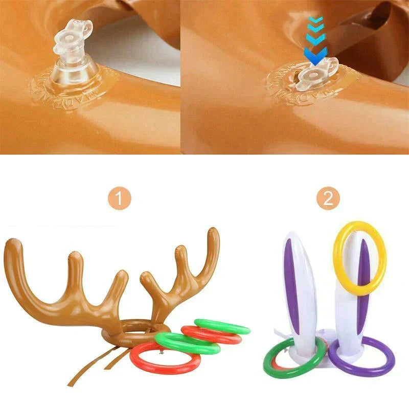 Christmas Reindeer Wooden Ring Toss Game | Kalsten