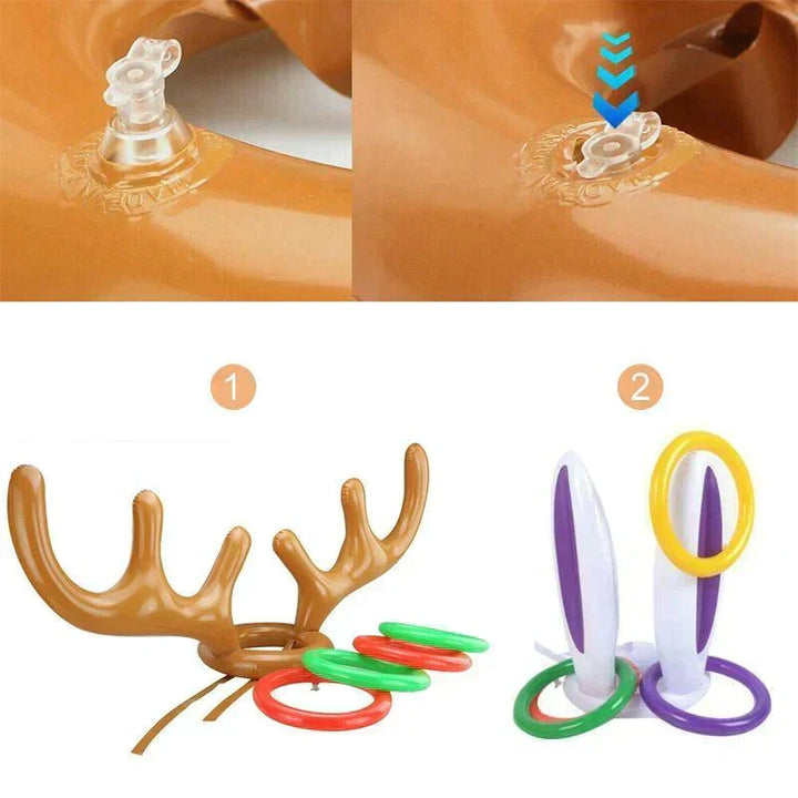 Christmas Reindeer Wooden Ring Toss Game | Kalsten