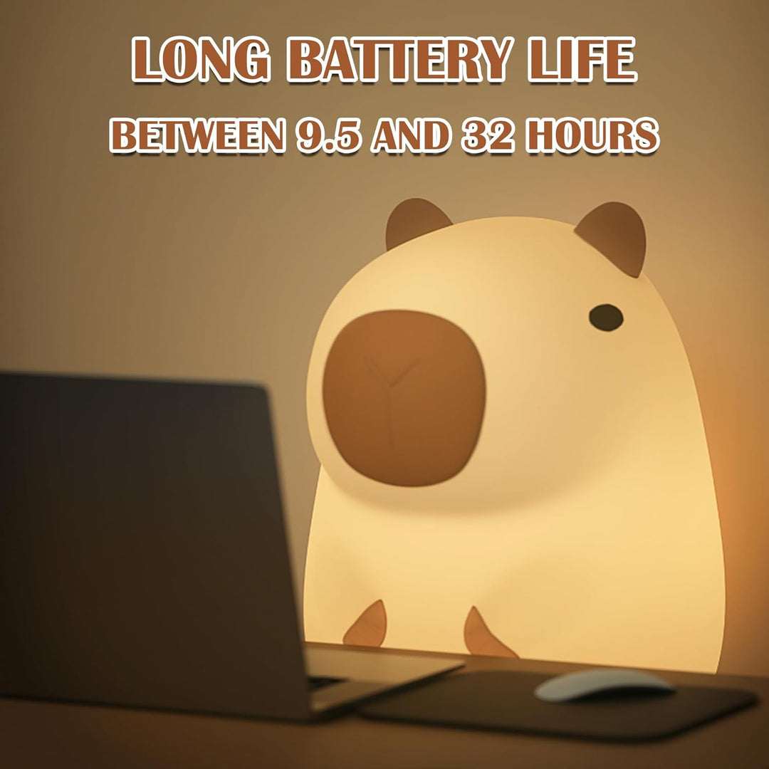 Cute CapySnuggle Night Light - Warm Light in Capybara Design Kalsten