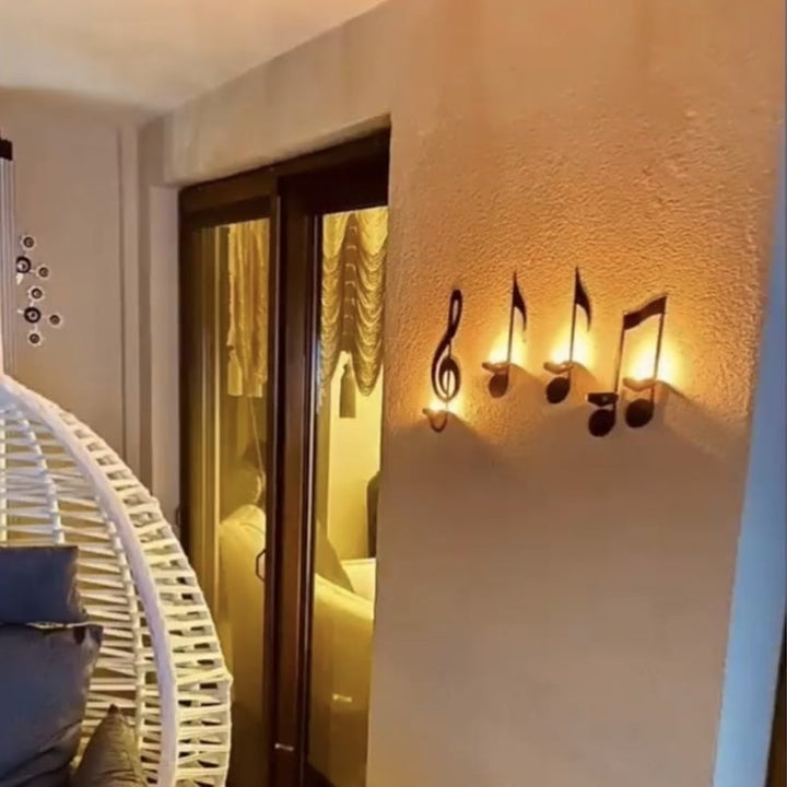 Black Musical Note Wall Light | Kalsten