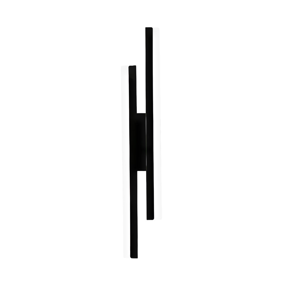 Modern 2-Light Linear LED Wall Lamp with 3-Step Dimming - Black/Gold Wall Sconce | Kalsten