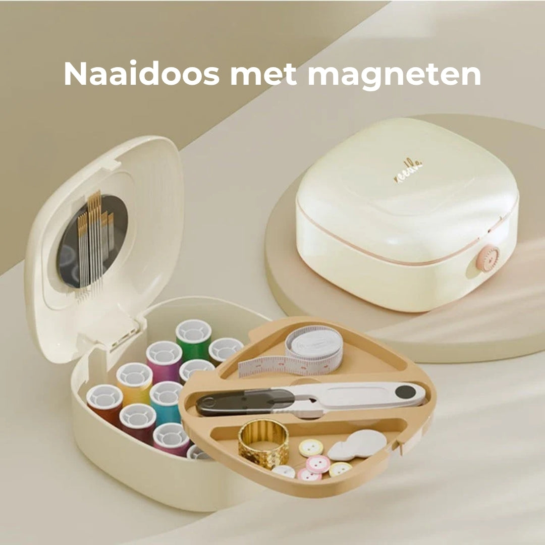 Magnetic sewing kit with double-layer box | Kalsten