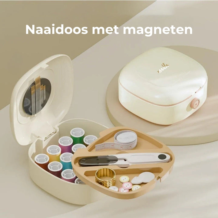 Magnetic sewing kit with double-layer box | Kalsten