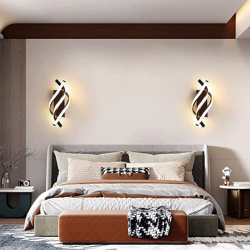 Spiral Minimalist Three Step Dimming LED Modern Wall Lamp Sconces Lighting | Kalsten