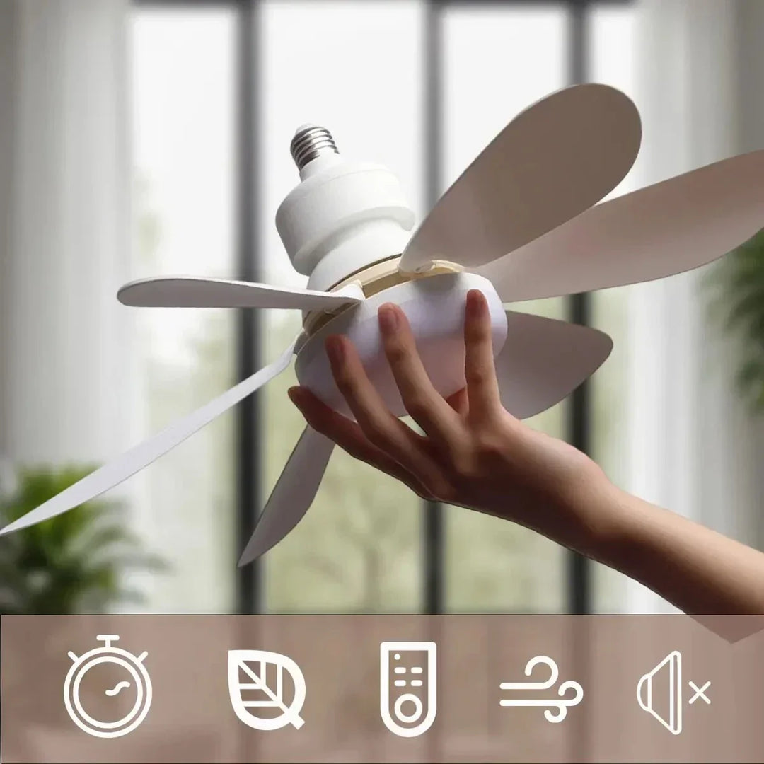 Ceiling fan LED with remote control and dimmable light | Kalsten