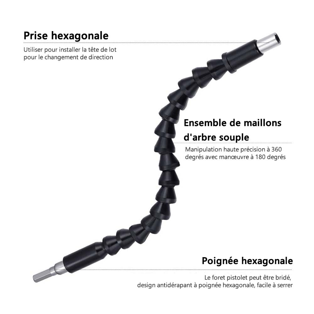 Flexible drill extension with screw drill holder | Kalsten