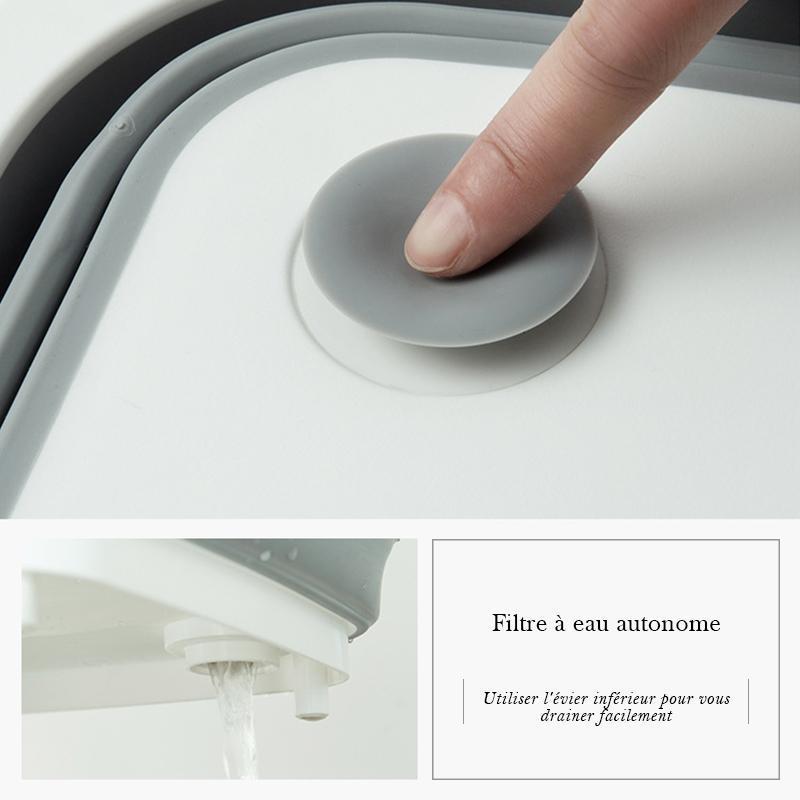 Folding Cutting Board with Dish Bin | Kalsten