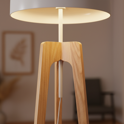 ArborWood Wooden Tripod Floor Lamp