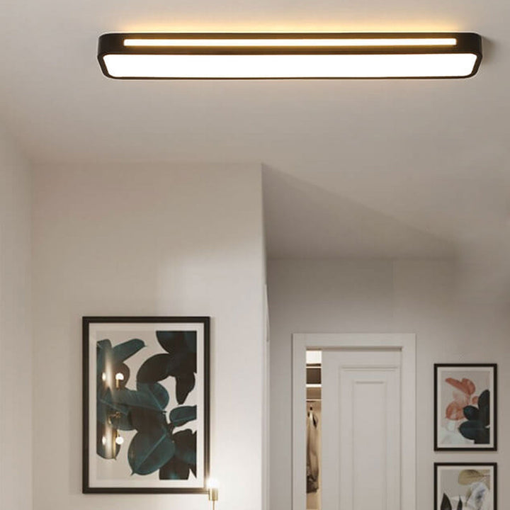 Ceiling Light Acrylic LED 18.8 in Flush Mount Black White Hallway Bedroom Modern Slim Lighting Fixture | Kalsten